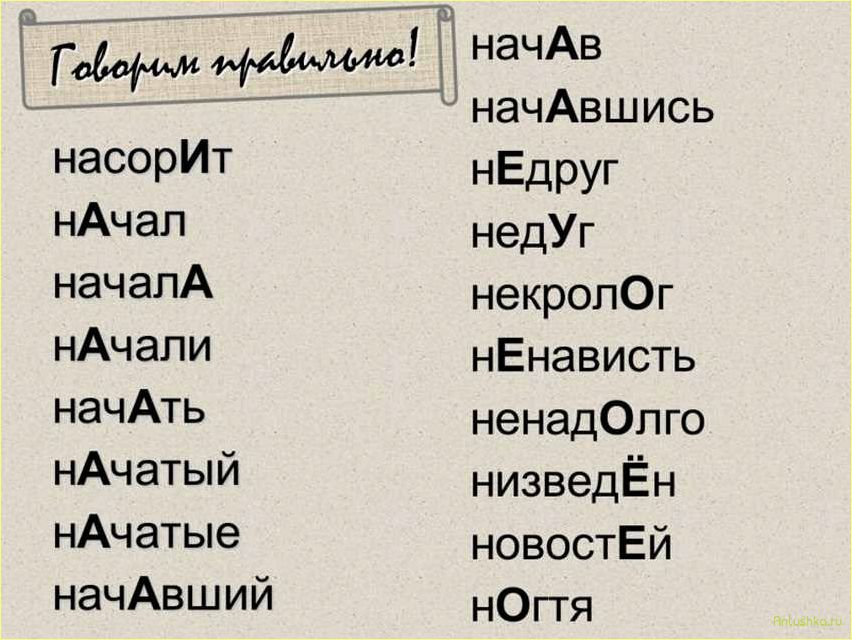 Правильные ударения — ключ к пониманию и грамотности русского языка